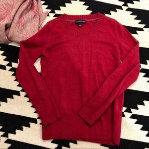Red merino wool Banana Republic crew neck sweater